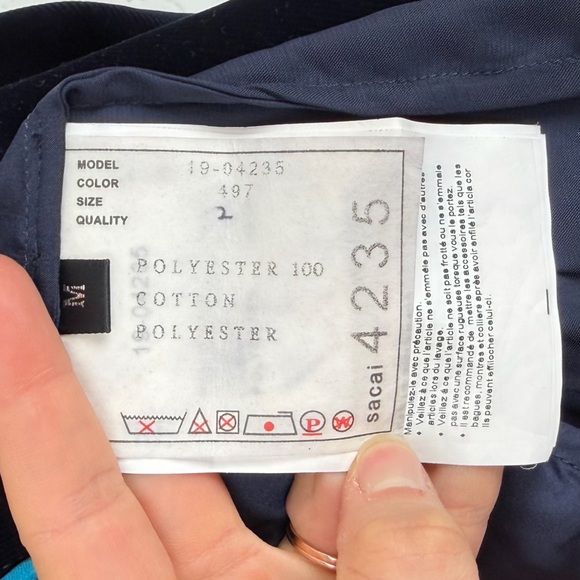 Sacai Pendleton Print Pleated Mesh Skirt 2019 Resort Asymmetrical Blue Black M - Picture 9 of 14